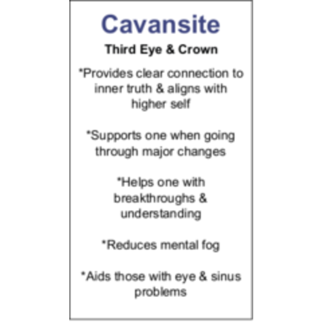 Cavansite Cards - Box of 100