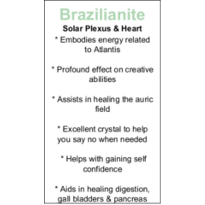 Brazilianite Cards - Box of 100