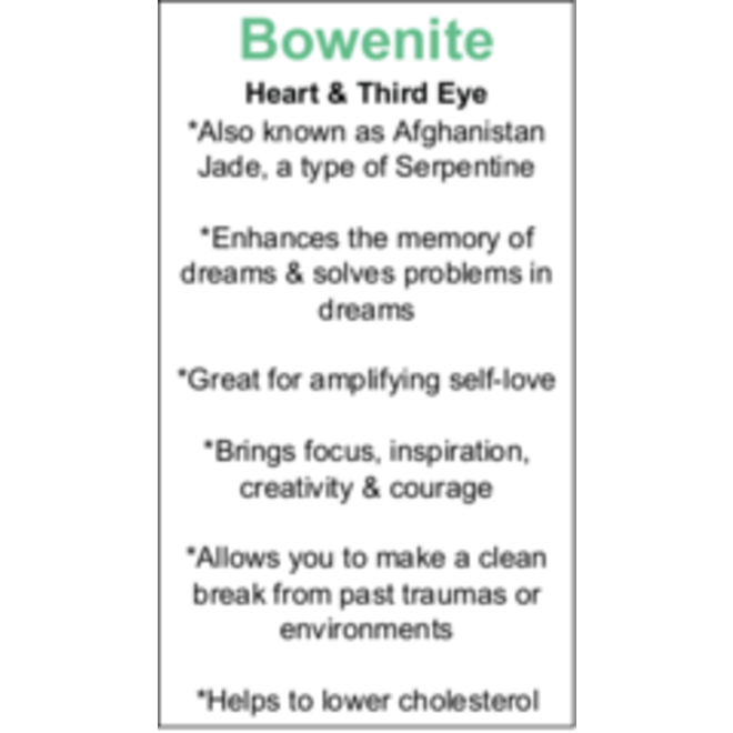 Bowenite Cards - Box of 250
