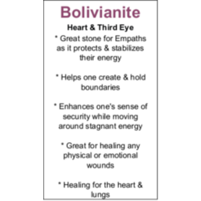 Bolivianite Cards - Box of 100