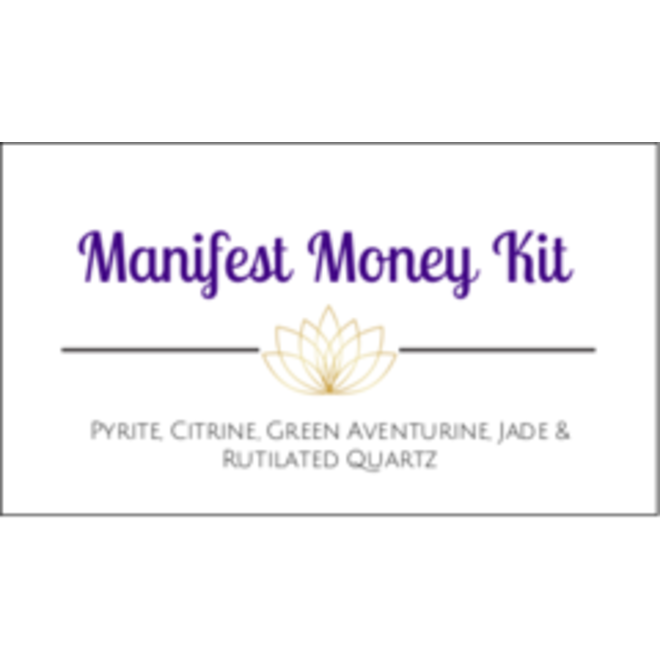 Manifest Money Crystal Kit Cards - Box of 100