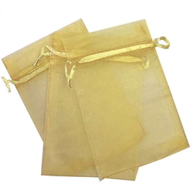 Gold Organza Bags - Box of 1000