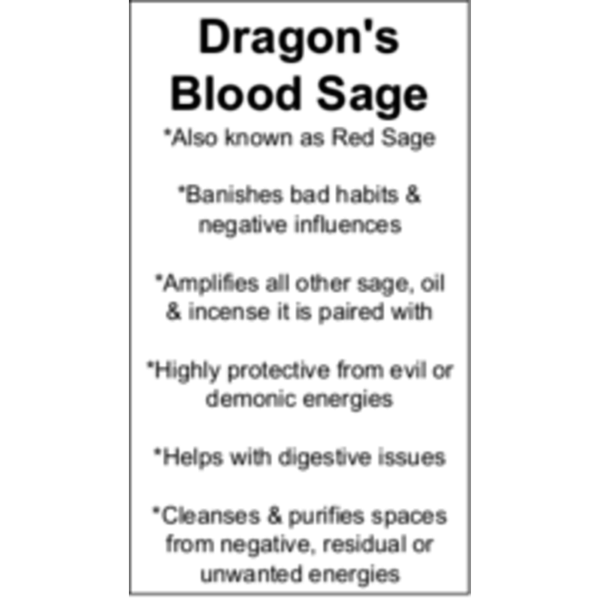 Dragons Blood Sage Cards - Box of 100