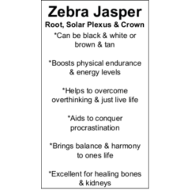 Zebra Jasper Cards - Box of 100