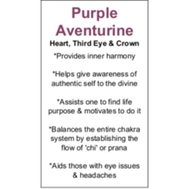 Purple Aventurine Cards - Box of 250