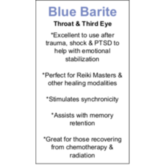 Blue Barite Cards - Box of 100