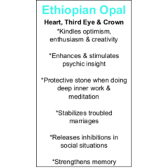 Ethiopian Opal Cards - Box of 100