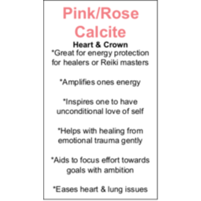 Pink/Rose Calcite Cards - Box of 100