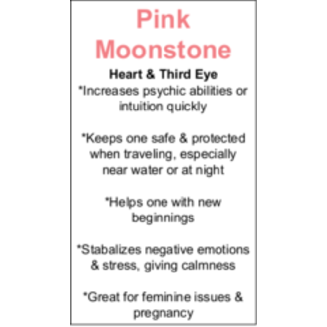 Pink Moonstone Cards - Box of 100