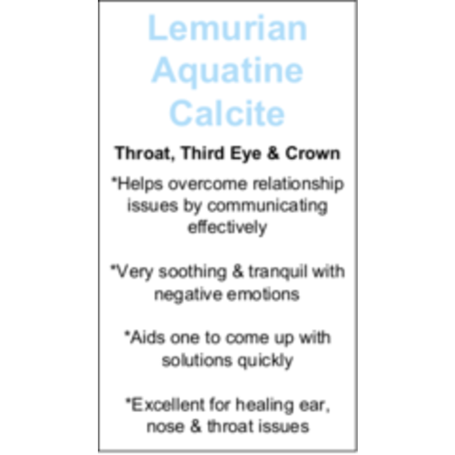 Lemurian Aquatine Calcite Cards - Box of 100