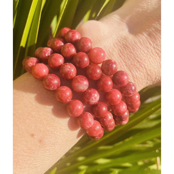 Thulite (Norwegian) Bracelet - 8mm (Pack of 5)