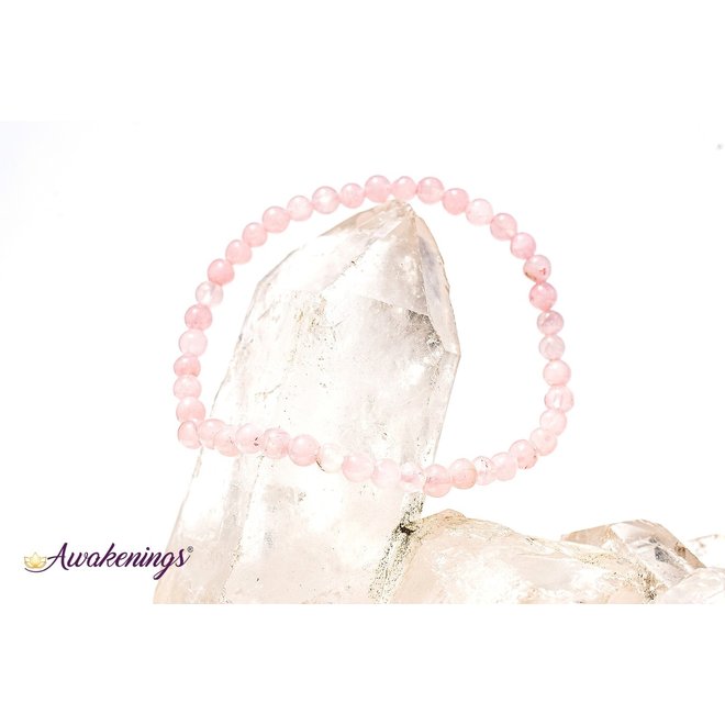 Rose Quartz Bracelet - 4mm (Pack of 5)