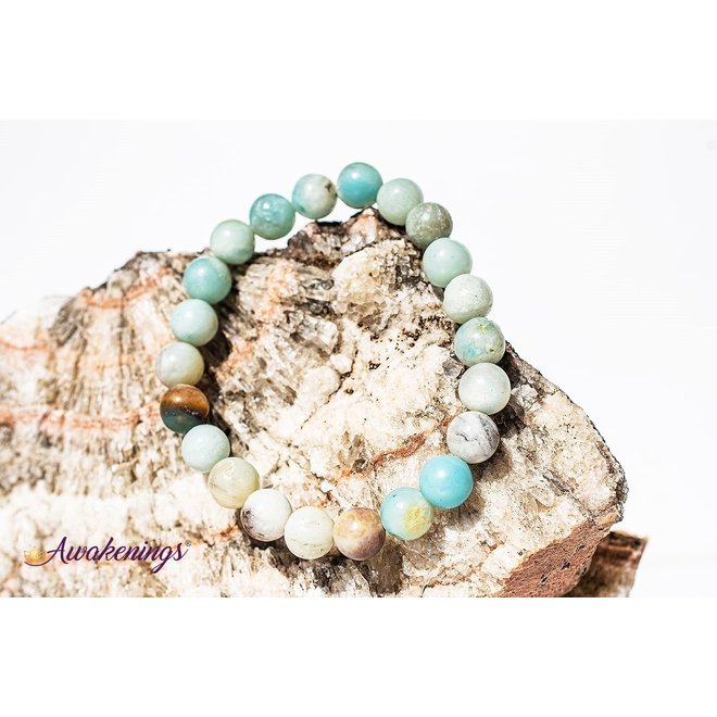 Mixed Amazonite Bracelet - 8mm (Pack of 5)