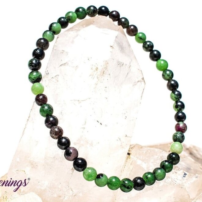 Ruby Zoisite Bracelet - 4mm (Pack of 5)