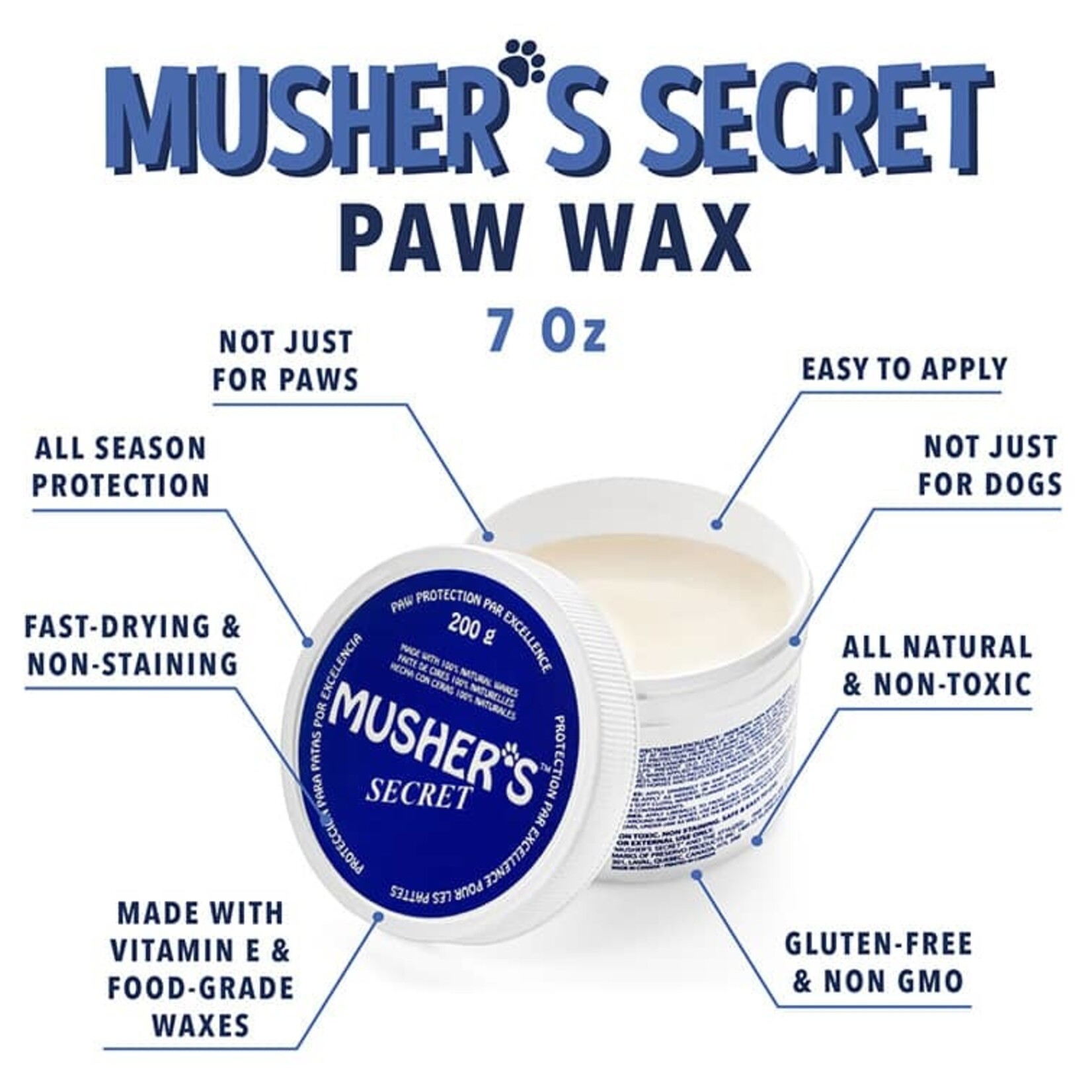 Musher's Secret Musher's Secret Dog Paw Wax 7oz/200g