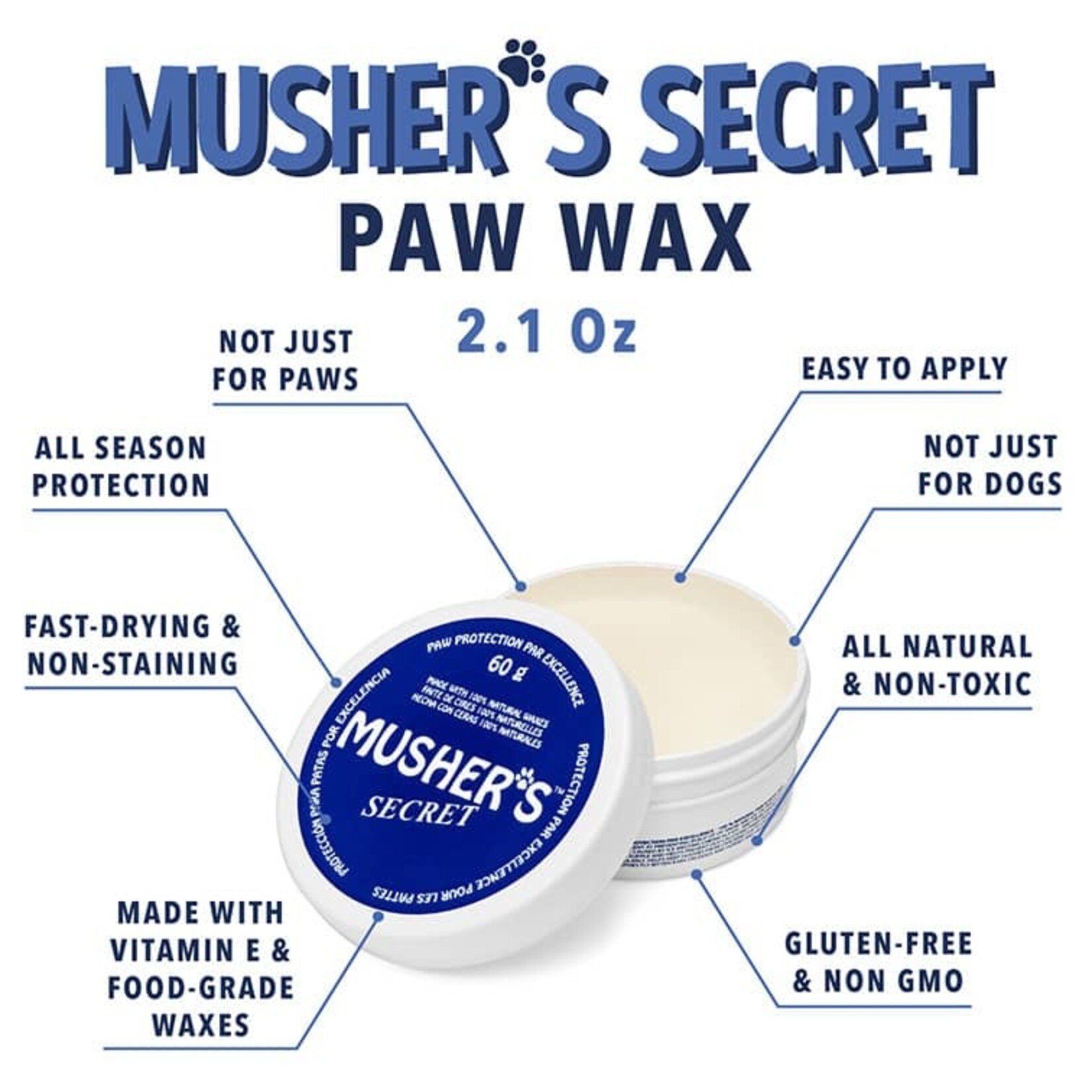 Musher's Secret Musher's Secret Dog Paw Wax 2.1oz/60g
