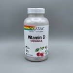 Solaray Vitamin C (Cherry Flavor w/ Rose Hips & Acerola, Chewable) - 500mg, 100 Chewables