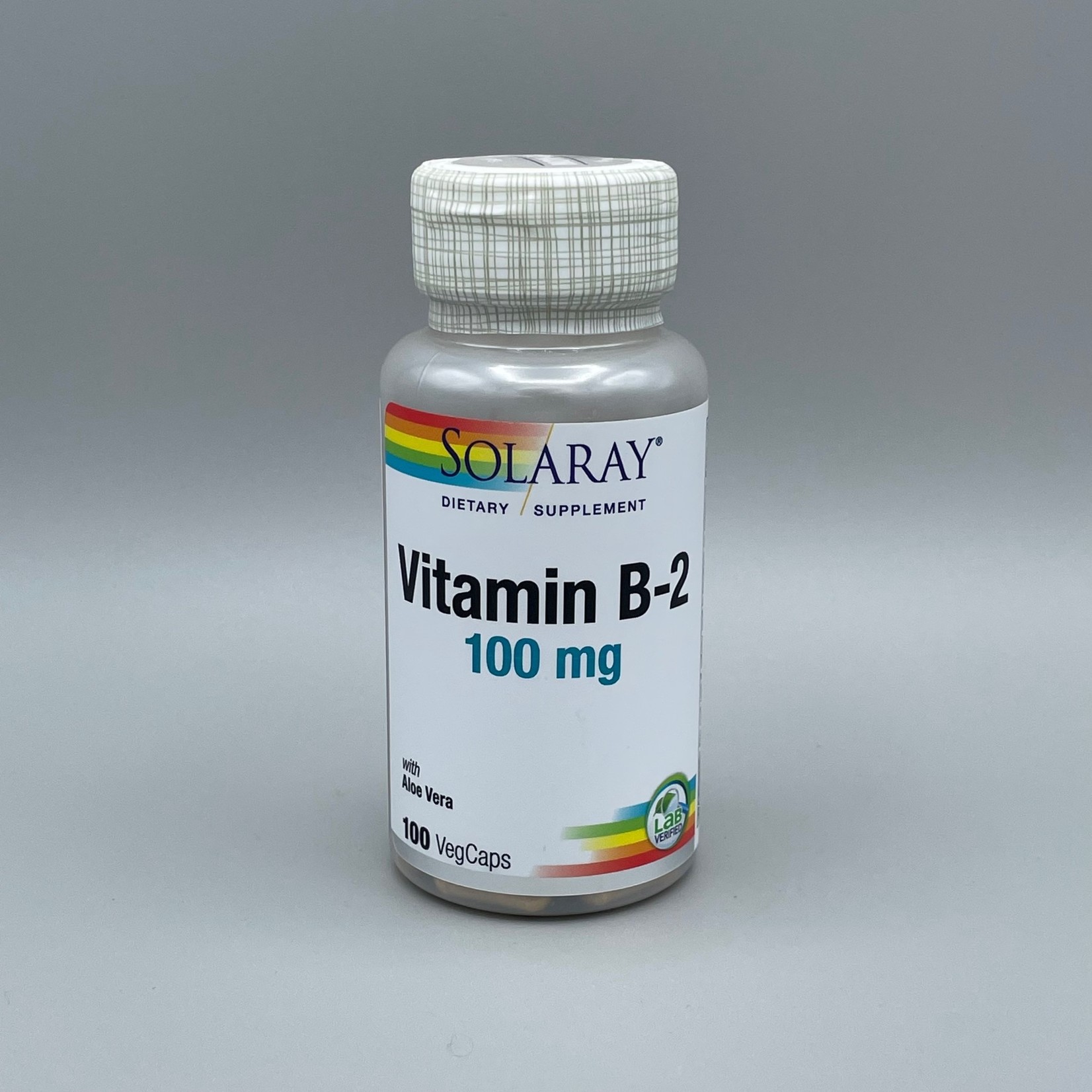 Solaray Solaray Vitamin B-2 (w/ Aloe Vera) - 100 mg, 100 Vegan Capsules