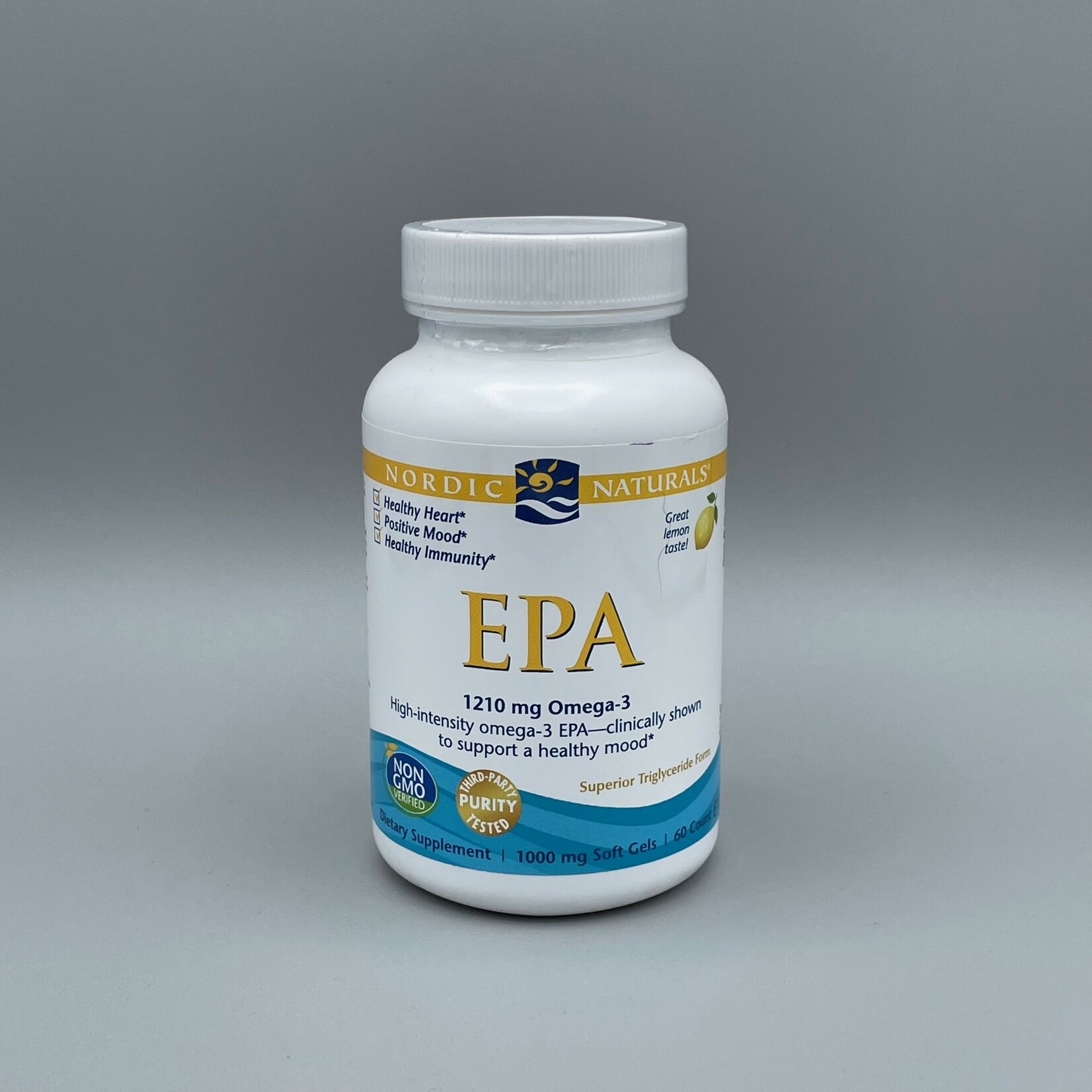 Nordic Naturals EPA (1,210 mg Omega-3, Lemon) - 1,000mg, 60 Softgels