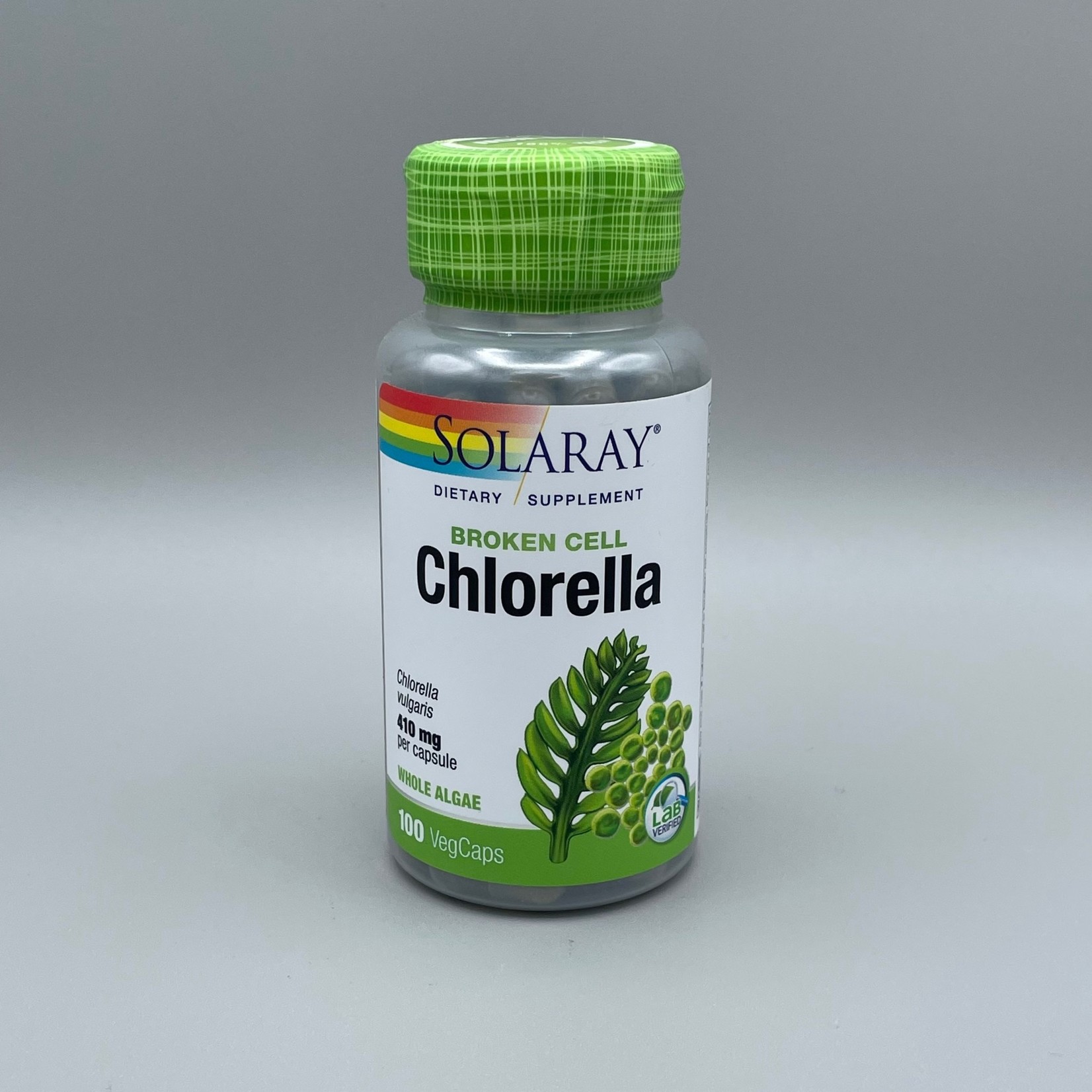 Solaray Chlorella (Chlorella vulgaris, Broken Cell) - 410 mg, 100 Veg. Capsules