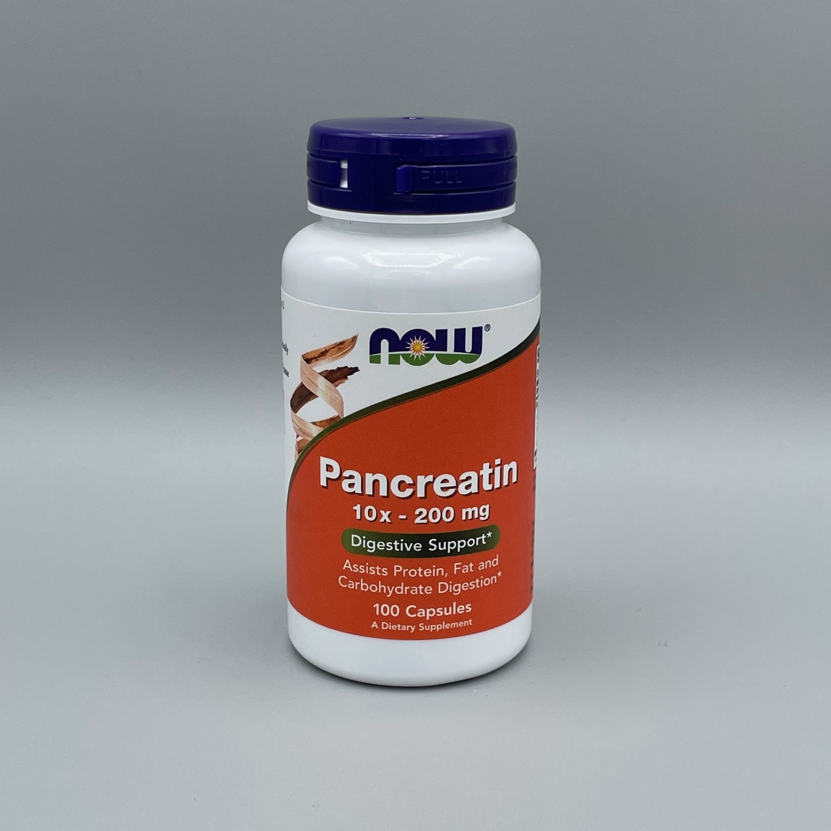 NOW NOW Pancreatin (10x) - 200 mg, 100 Capsules