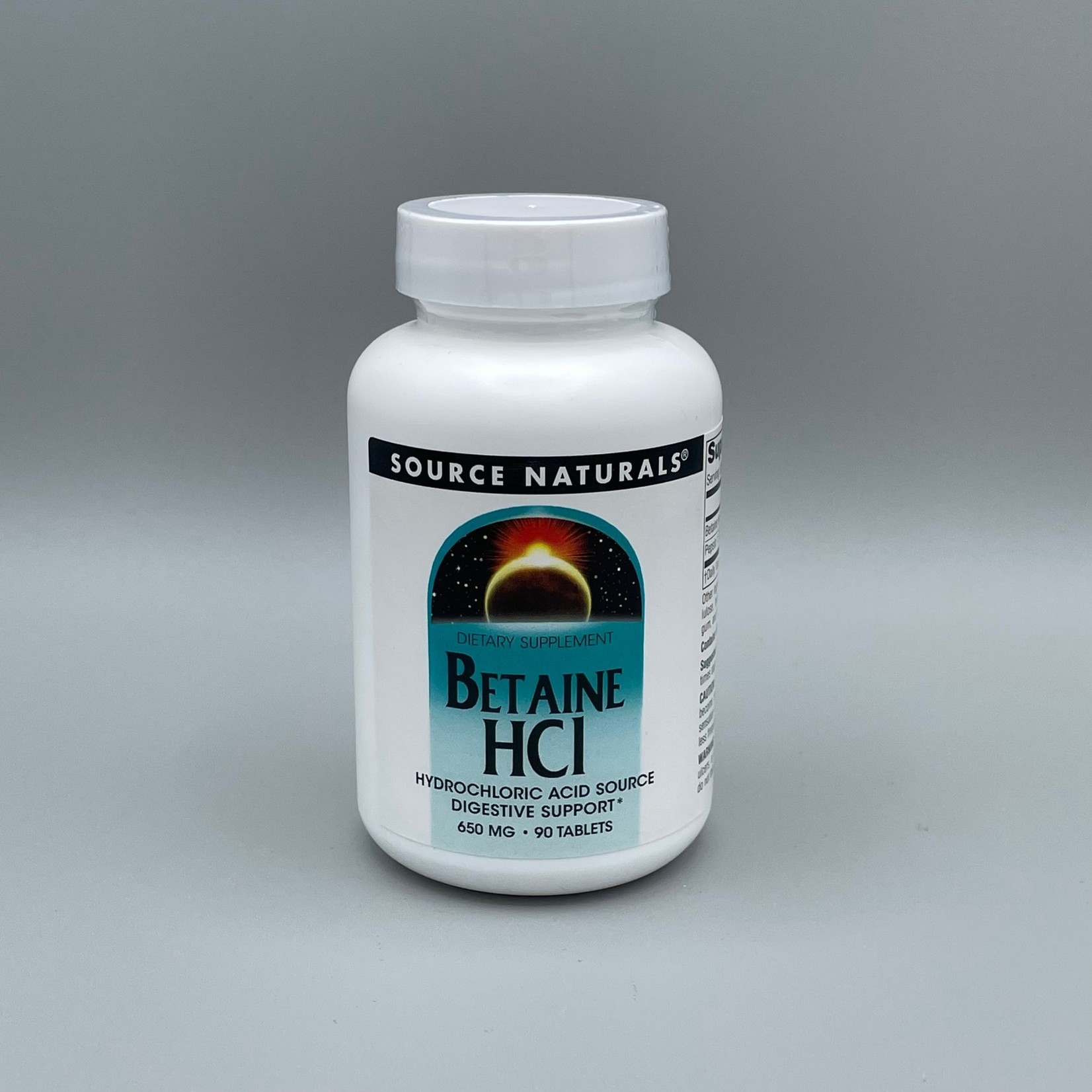 Source Naturals Betaine HCl (Hydrochloric Acid Source) - 650 mg, 90 Tablets