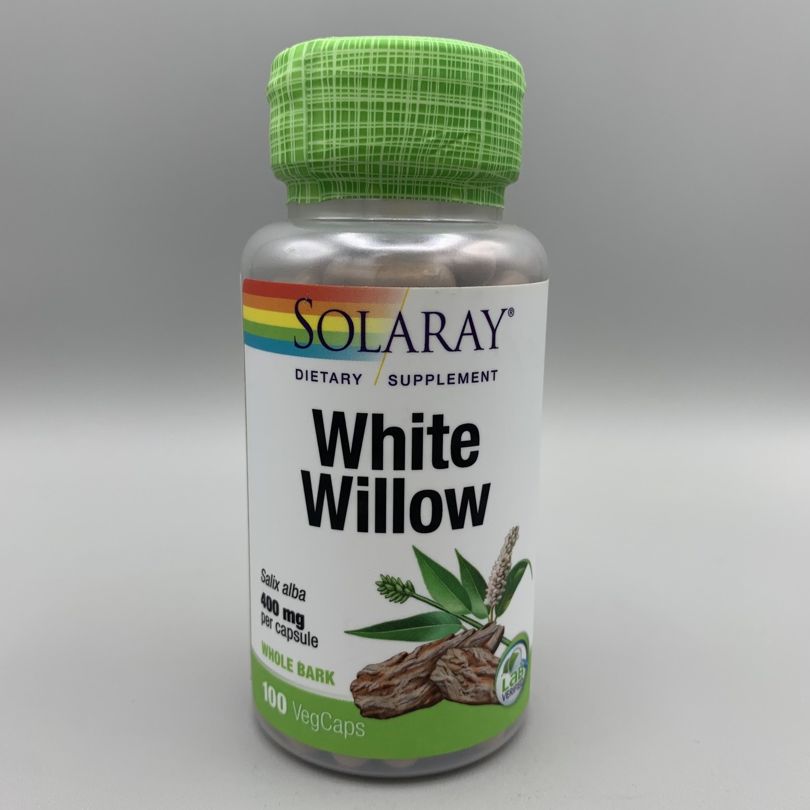 Solaray Solaray White Willow (Salix alba, Whole Bark) - 400 mg, 100 Veg. Capsules