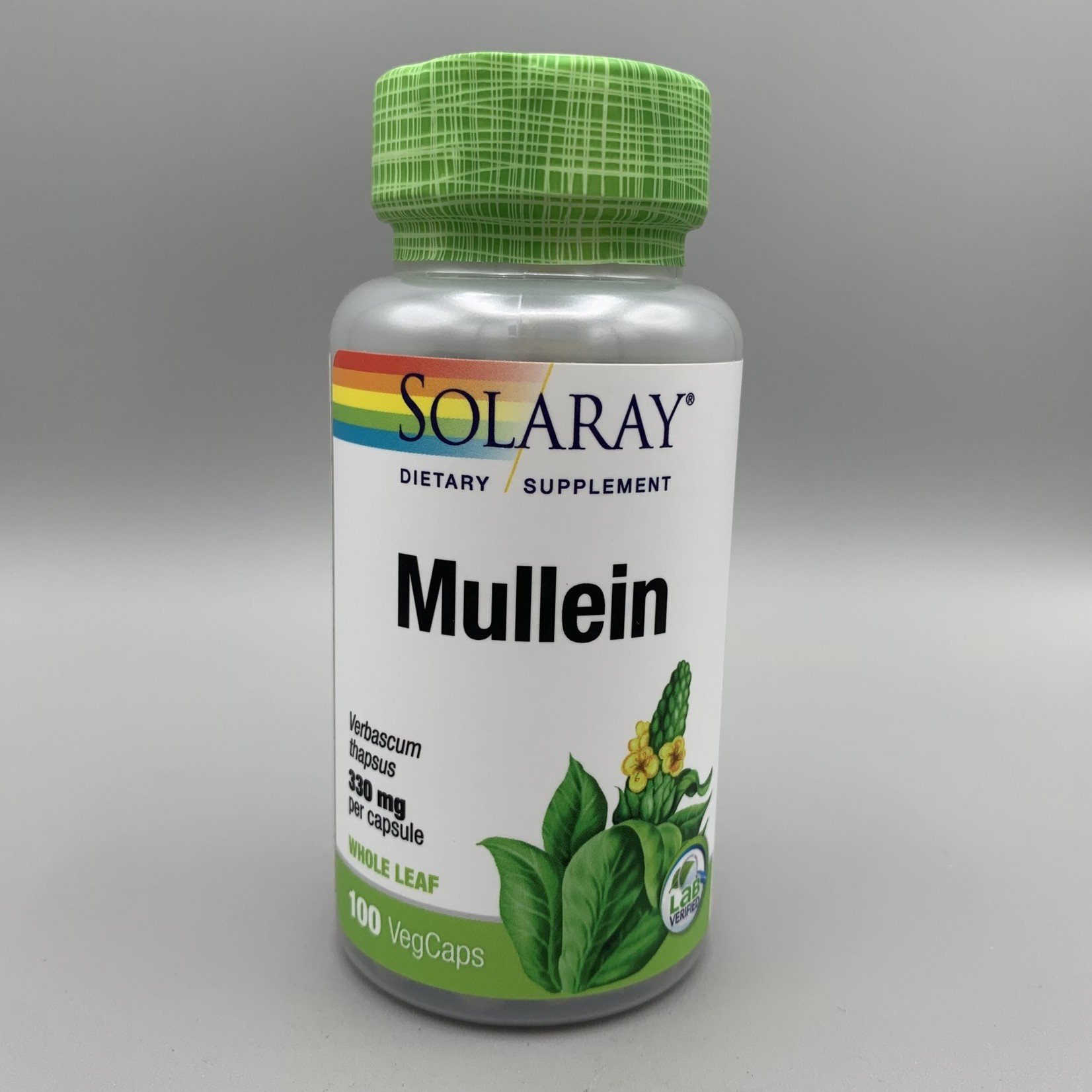Solaray Solaray Mullein (Verbascum thapsus, Whole Leaf) - 330 mg, 100 Veg. Capsules