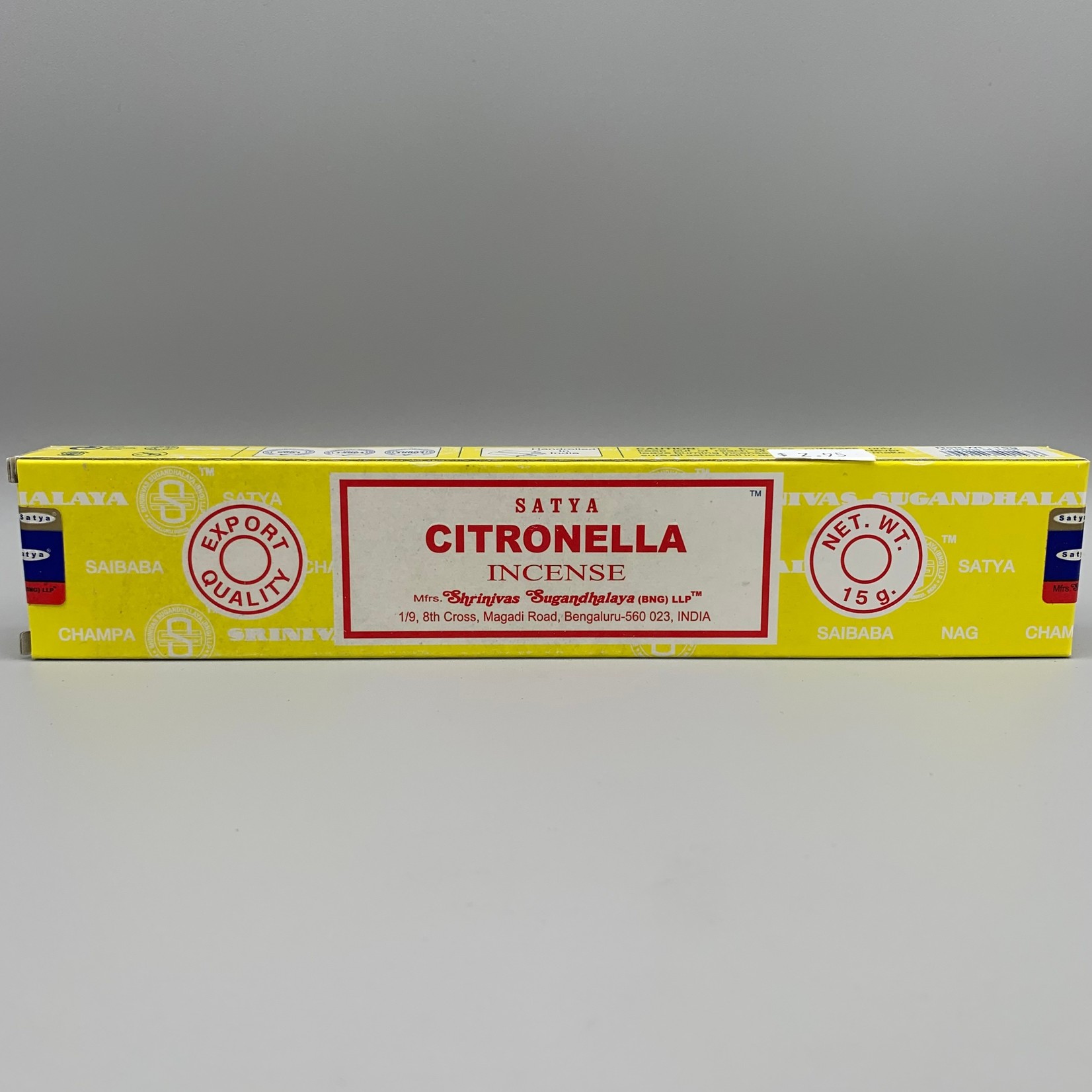 Satya  Incense Citronella, 15 grams