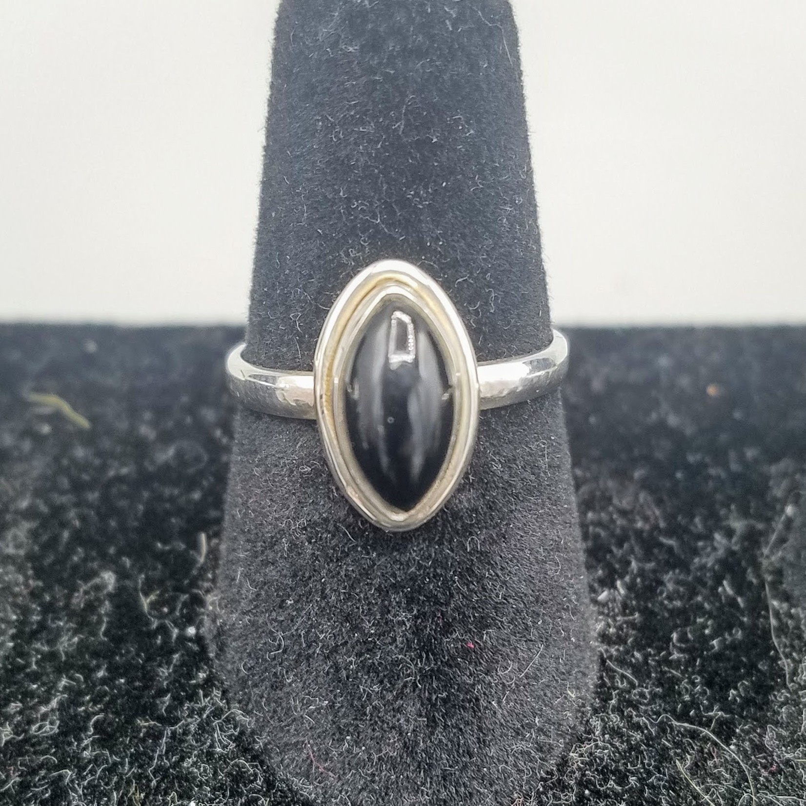 Beveled Marquise Shape Stone Ring