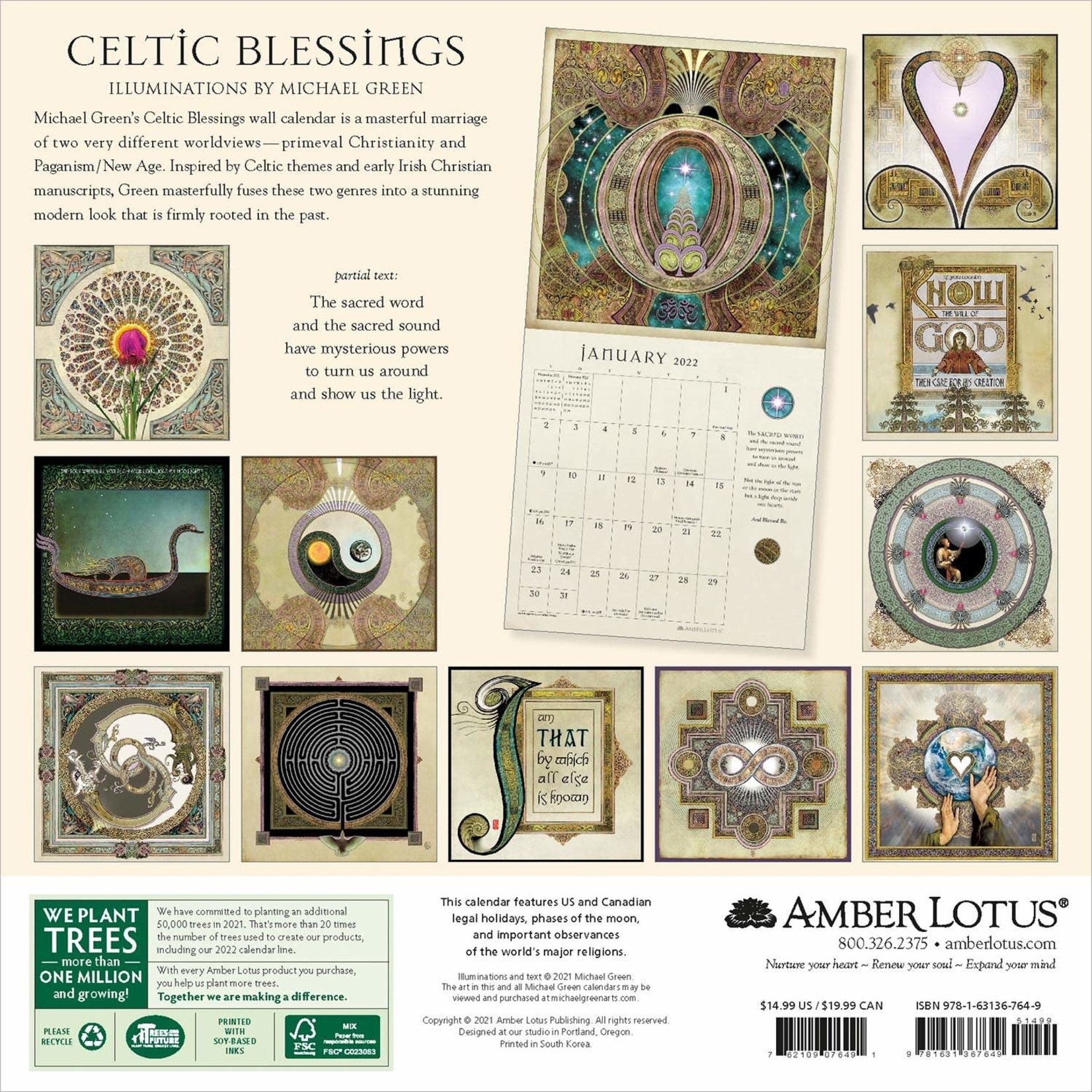 Amber Lotus Celtic Blessings 2022 Calendar