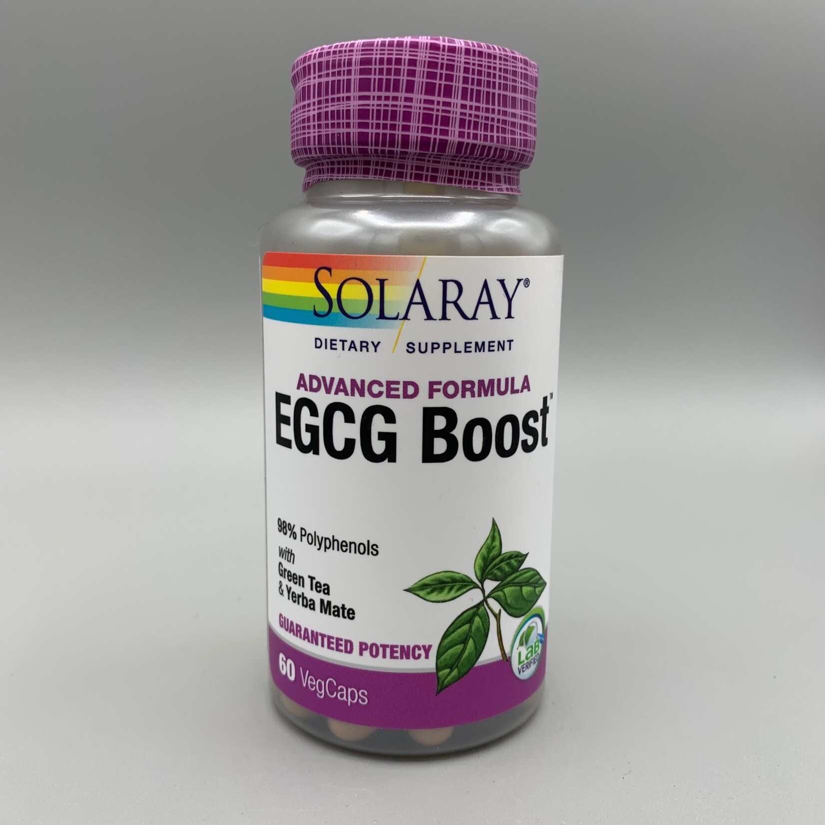 Solaray EGCG Boost: Guaranteed Potency EGCG Boost, Veg Cap (Btl-Plastic) 450mg 60ct