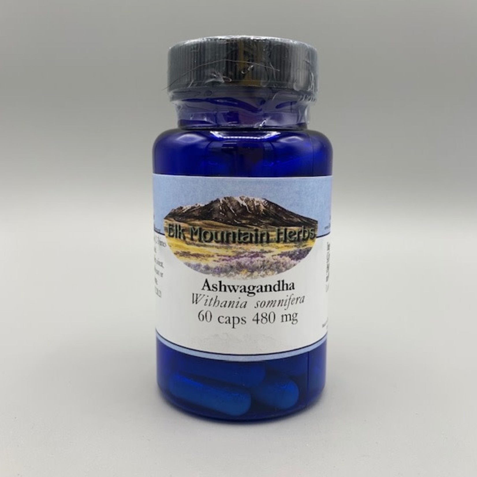 Elk Mountain Herbs Ashwagandha (Withania somnifera) - 480mg, 60 Veg Capsules