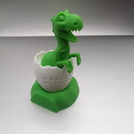 Silicone Tea Infuser (Strainer): Dinosaur Baby T- Rex (Green)