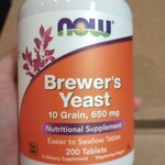 NOW BREWERS YEAST, 10 GRAIN, 200 TABLETS