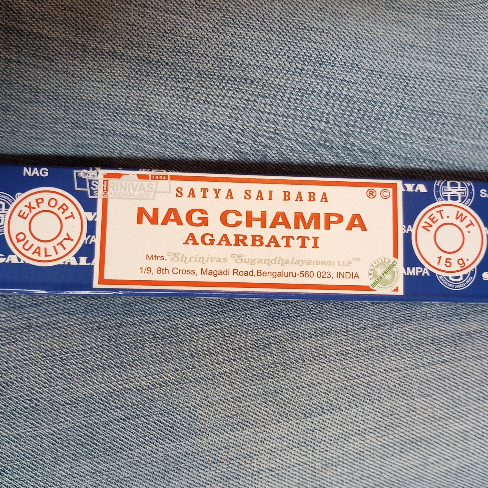 Satya Incense: Nag Champa Agarbatti, 15 grams