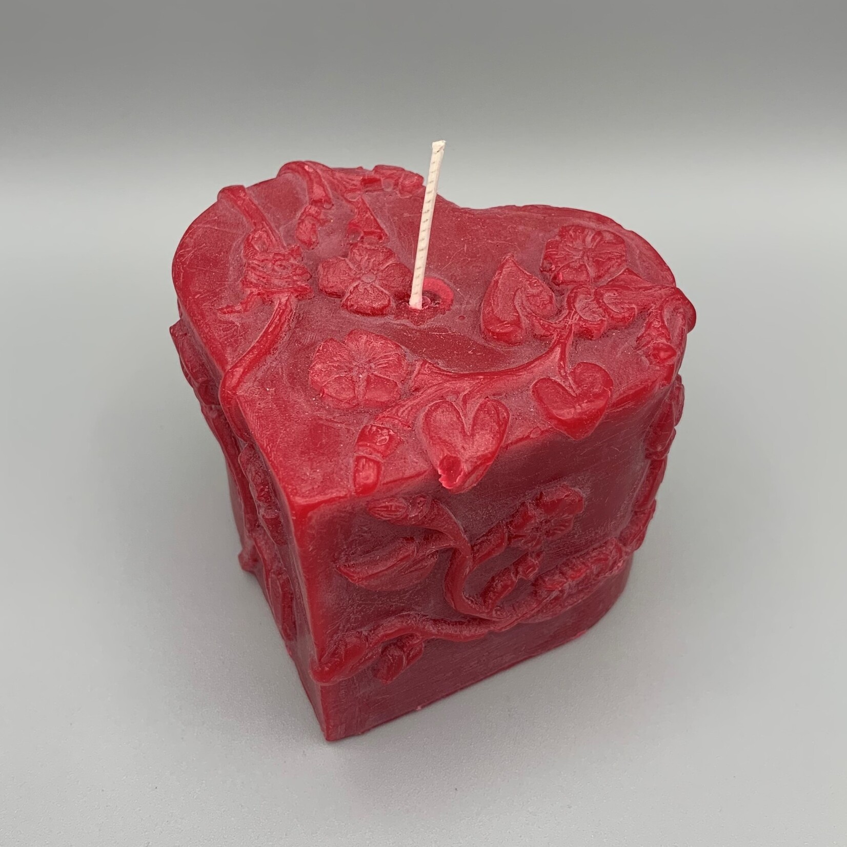 Big Dipper: Heart Candle (100%  Beeswax, Unscented), 3" Pillar
