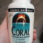 Source Naturals Coral Calcium with Magnesium, 2:1 Ratio, 90 Capsules