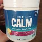 Natural Vitality Calm Magnesium Supplement: Raspberry Lemon Flavor, 8 oz