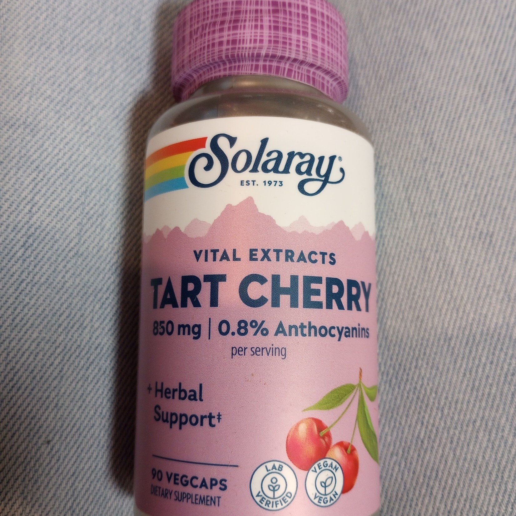 Solaray Tart Cherry 500mg, 90 veg capsules The Herb House