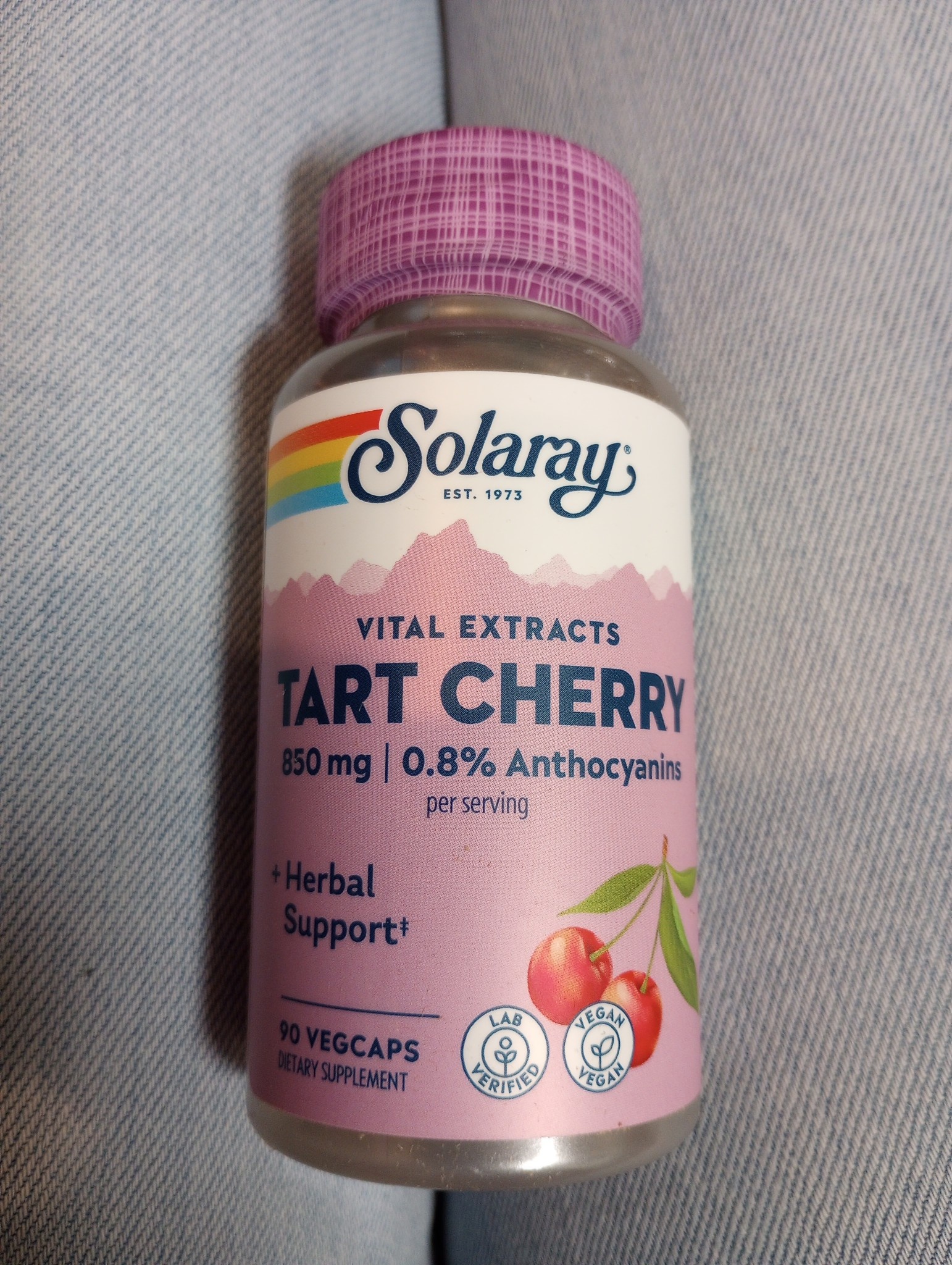 Solaray Tart Cherry 500mg, 90 veg capsules The Herb House