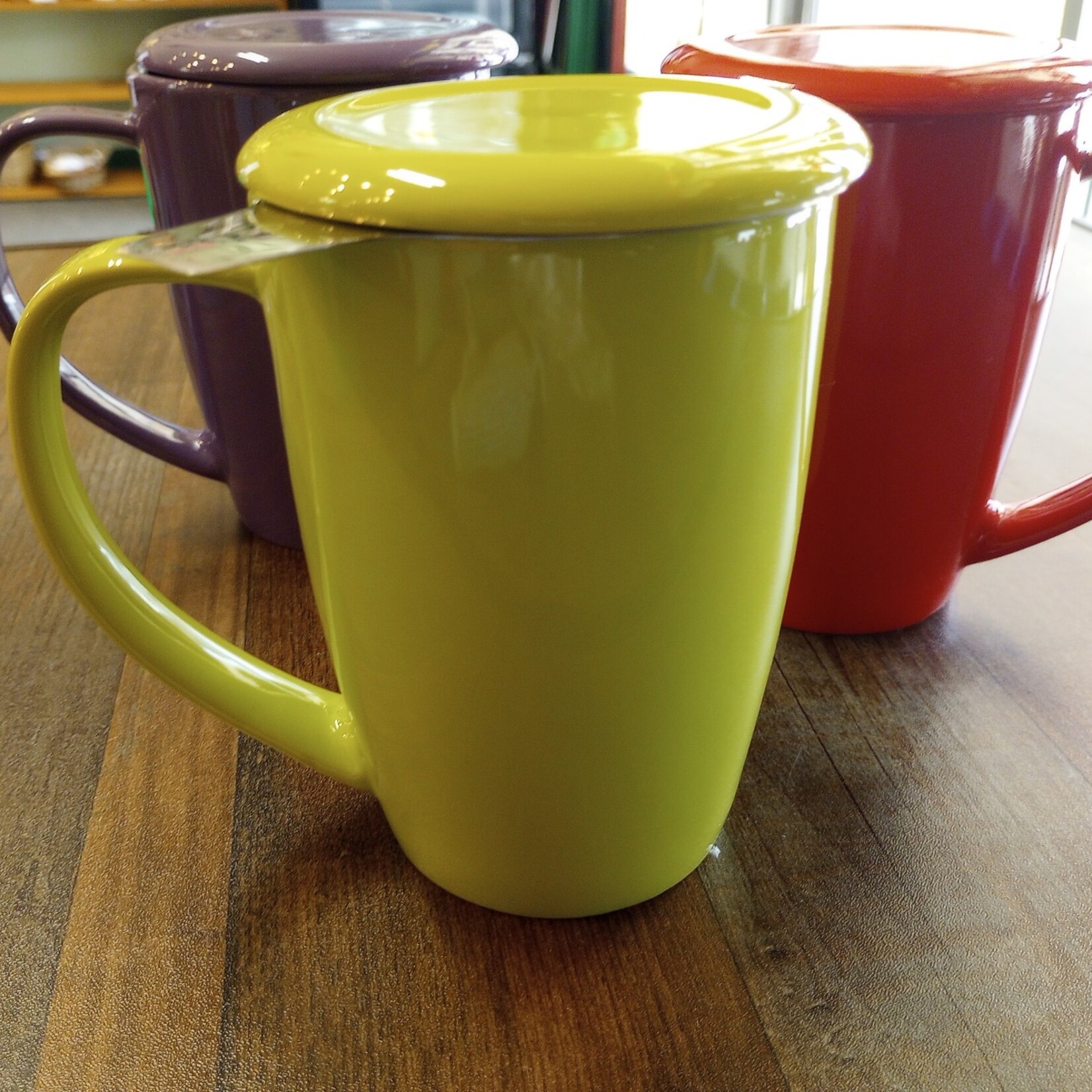 Tall Mug with Infuser & Same Color Lid:
