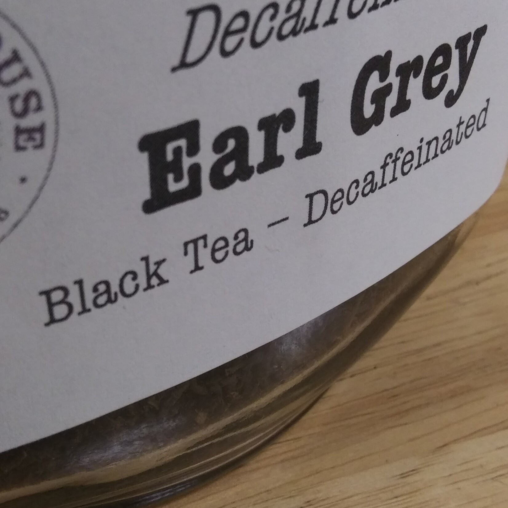 Decaffeinated Black Tea 2 oz Package: Earl Grey (C/O)