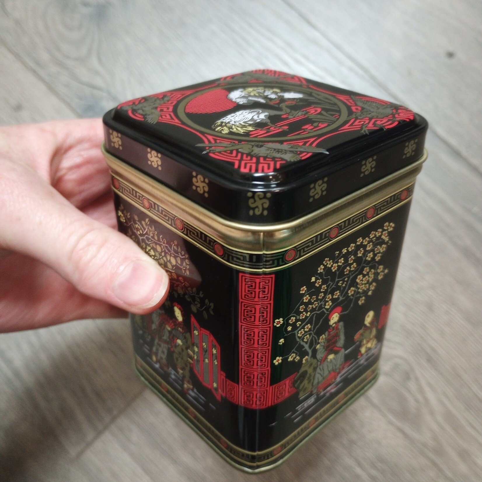 Square Tin Tea Canister,  100g: