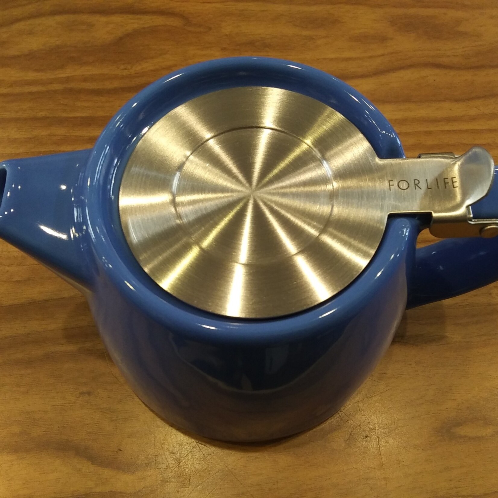 Stump Teapot with Infuser, Blue