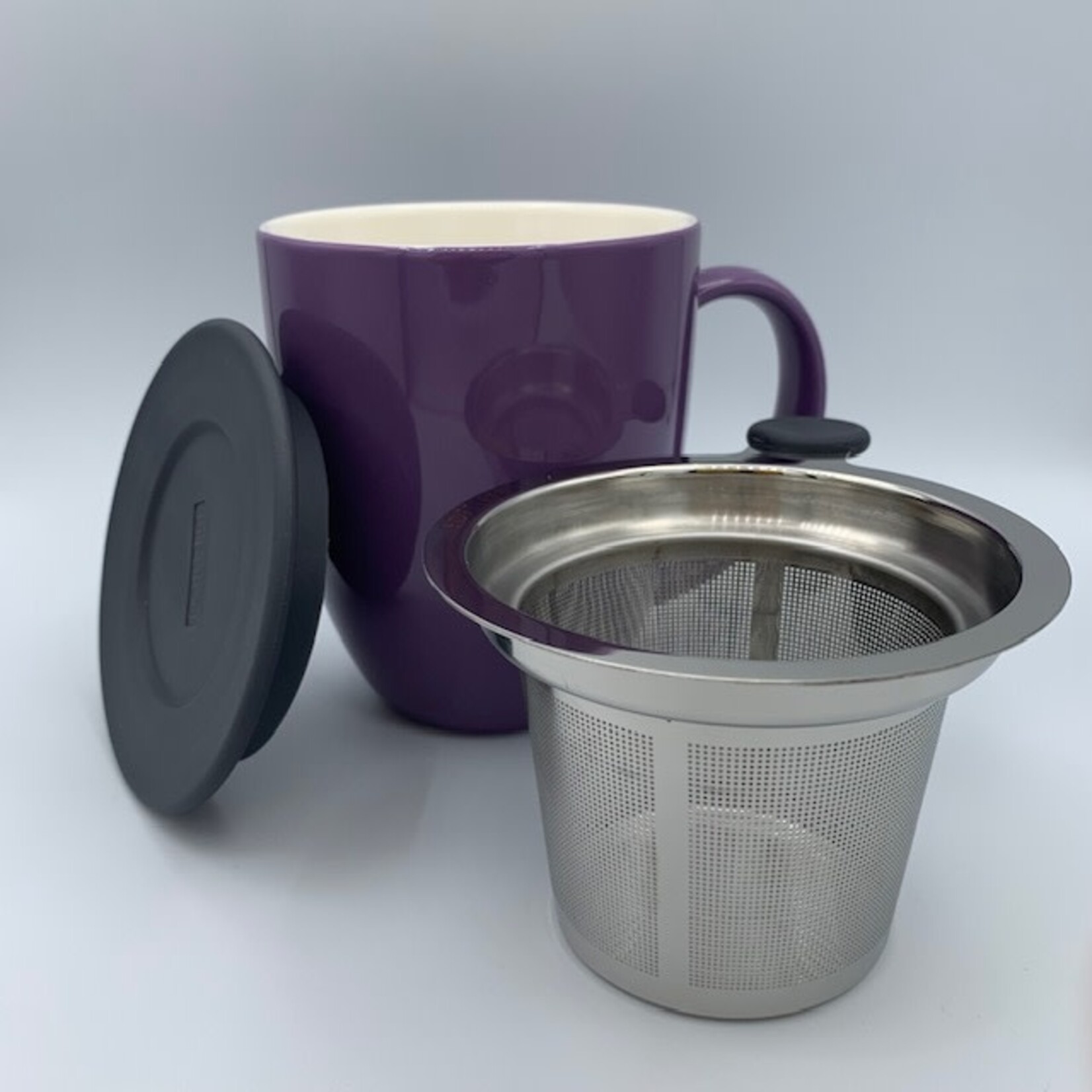 Yellow Uni Brew-in-Mug with Infuser & Lid, 16 oz