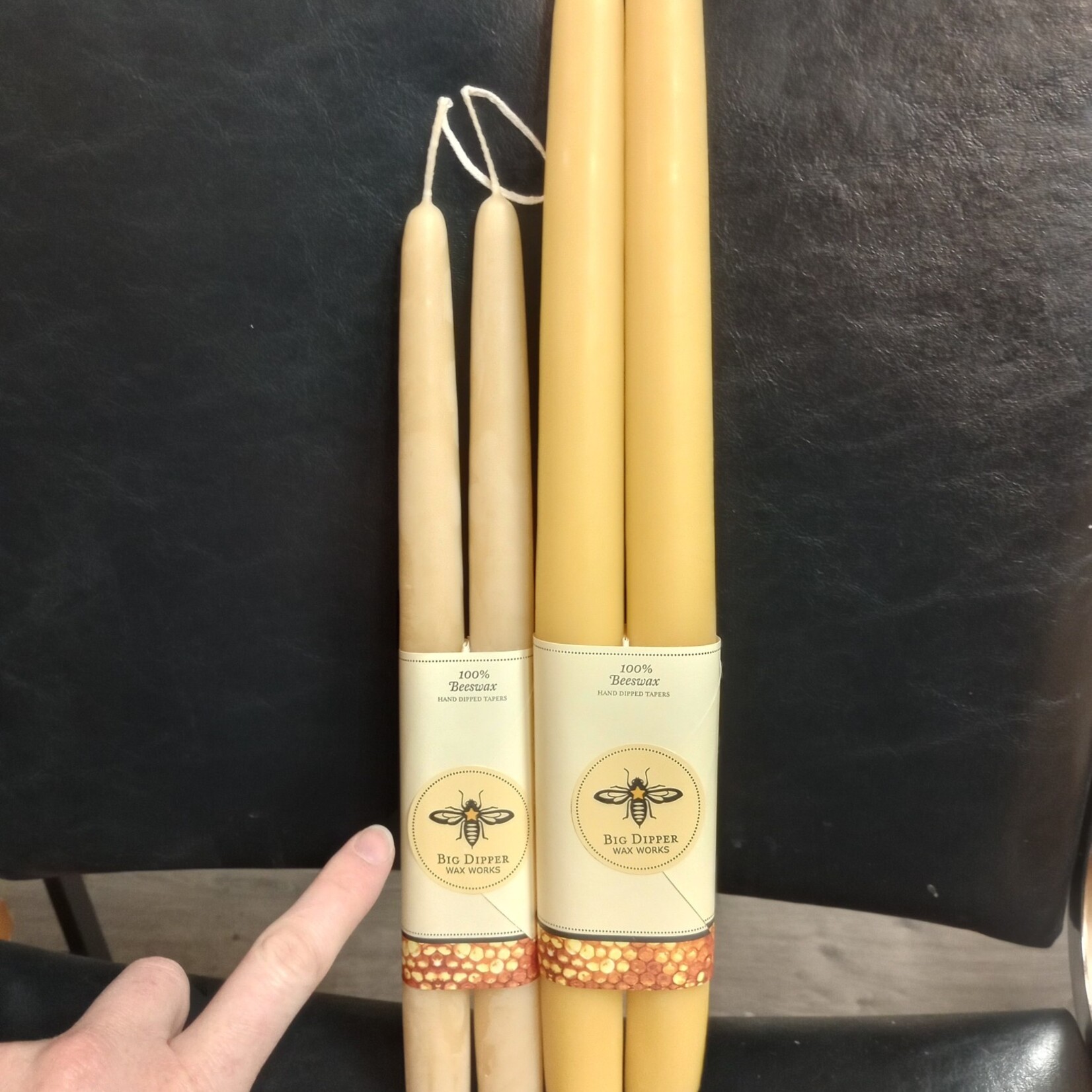 Big Dipper: 100% Beeswax Hand Dipped Standard Taper Candles (12”)