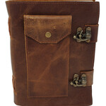 new age New Age: Leather Journal w/ Latch, 5x7"-