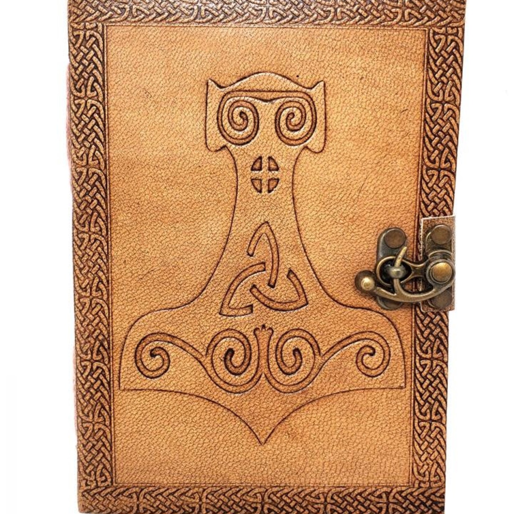 new age New Age: Leather Journal w/ Latch, 5x7"-