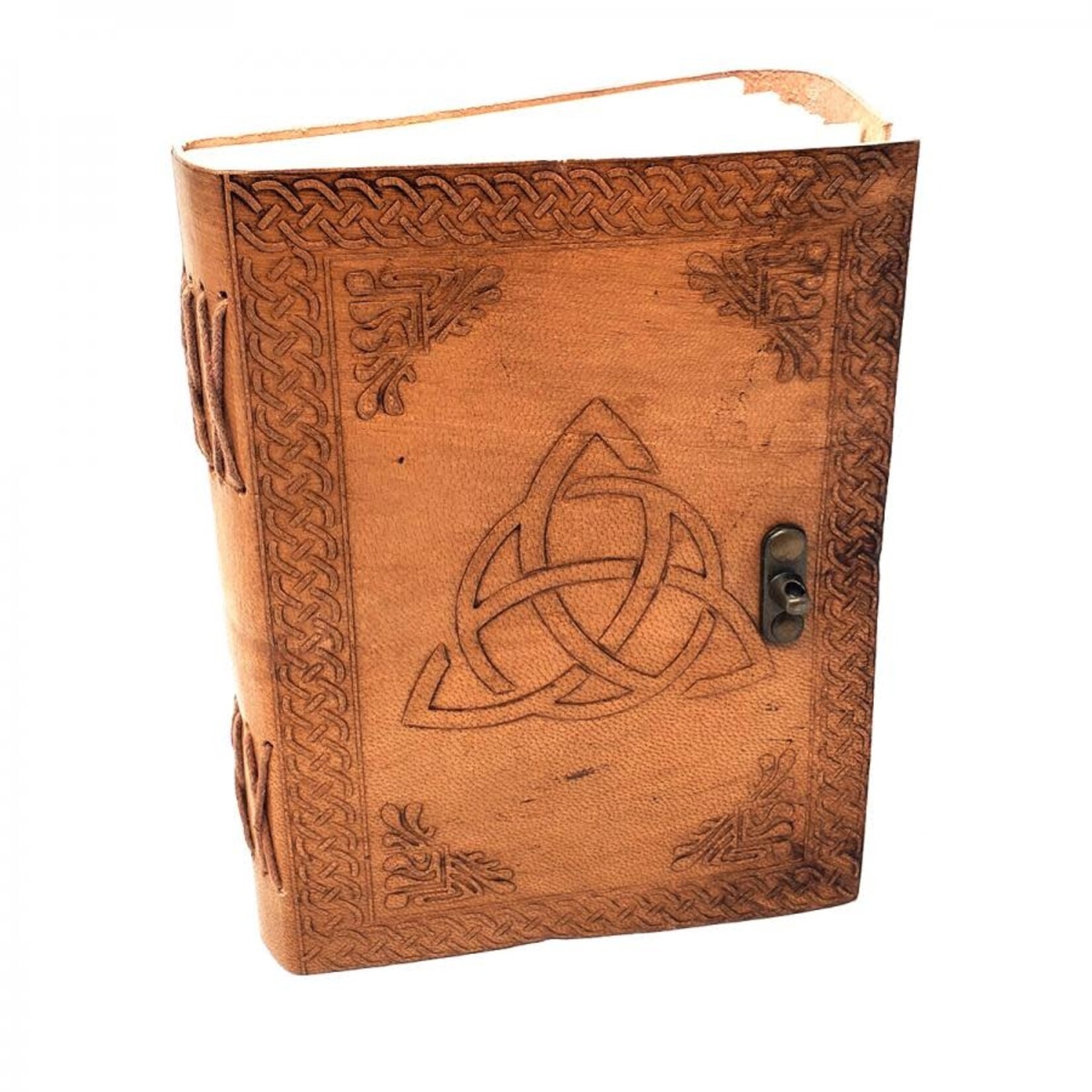 new age New Age: Leather Journal w/ Latch, 5x7"-